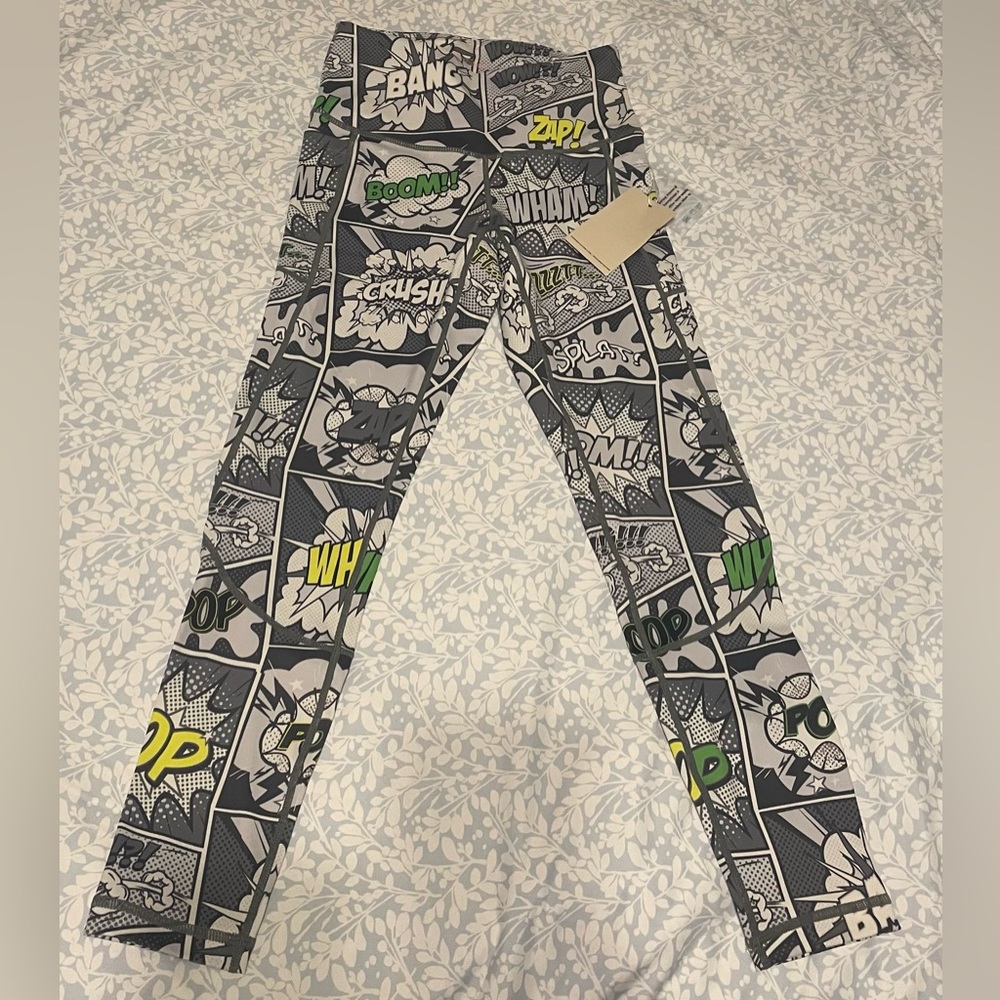 Feed Me Fight Me Comic Leggings